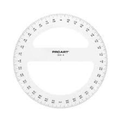 360`Clear Protractor (Small)Bocal